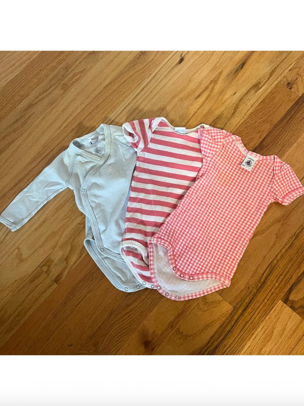 Petit Bateau 3 pack bodysuits